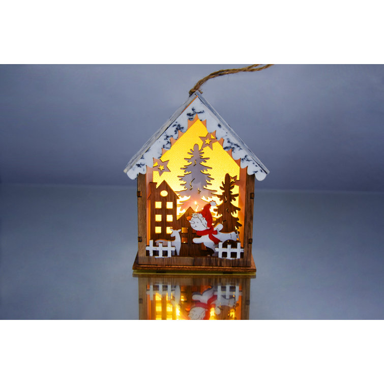 The Seasonal Aisle Wooden Hanging Figurine Ornament Wayfair.co.uk